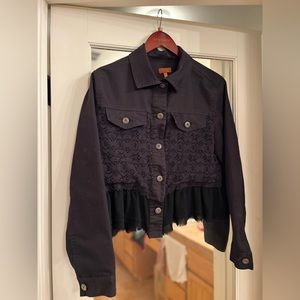 Scully Leather Company Black Crop Lace Jacket (L)